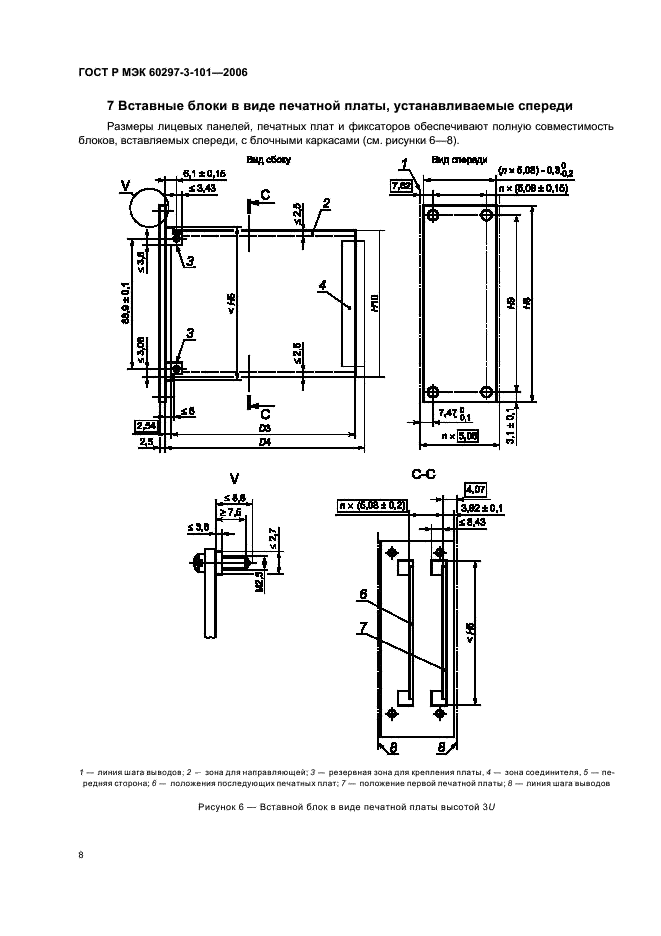 ГОСТ Р МЭК 60297-3-101-2006 Конструкции несущие базовые радиоэлектронных средств. Блочные каркасы и связанные с ними вставные блоки. Размеры конструкций серии 482,6 мм (19 дюймов) (фото 12 из 24)