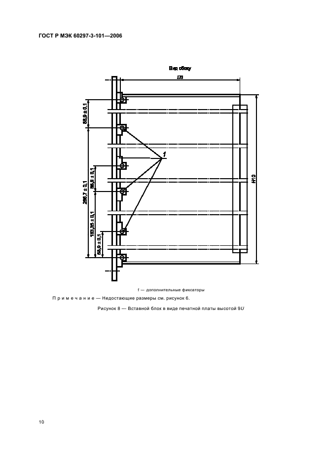 ГОСТ Р МЭК 60297-3-101-2006 Конструкции несущие базовые радиоэлектронных средств. Блочные каркасы и связанные с ними вставные блоки. Размеры конструкций серии 482,6 мм (19 дюймов) (фото 14 из 24)