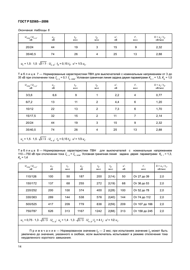 ГОСТ Р 52565-2006 Выключатели переменного тока на напряжения от 3 до 750 кВ. Общие технические условия (фото 18 из 91)