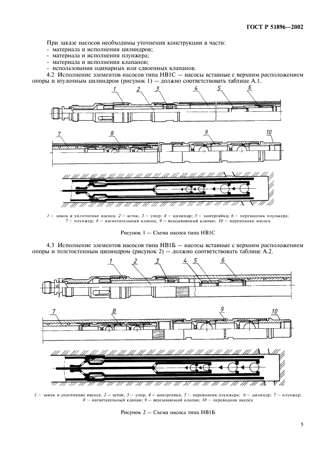 ГОСТ Р 51896-2002 Насосы скважинные штанговые. Общие технические требования (фото 8 из 47)