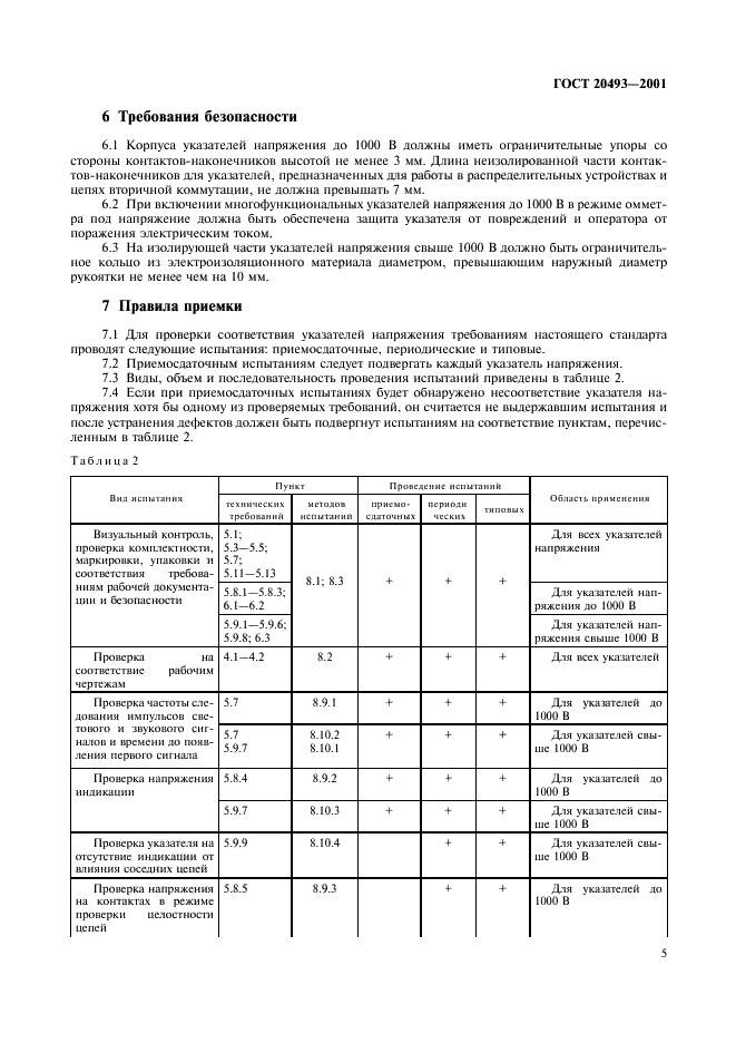 ГОСТ 20493-2001 Указатели напряжения. Общие технические условия (фото 7 из 12)