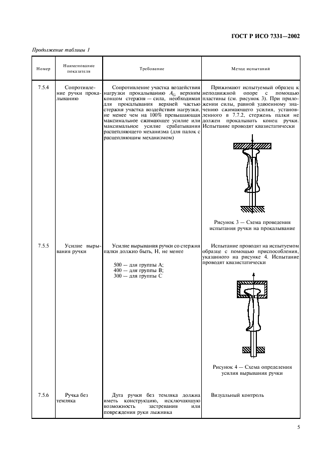 ГОСТ Р ИСО 7331-2002 Палки горнолыжные. Требования безопасности и методы испытаний (фото 8 из 15)