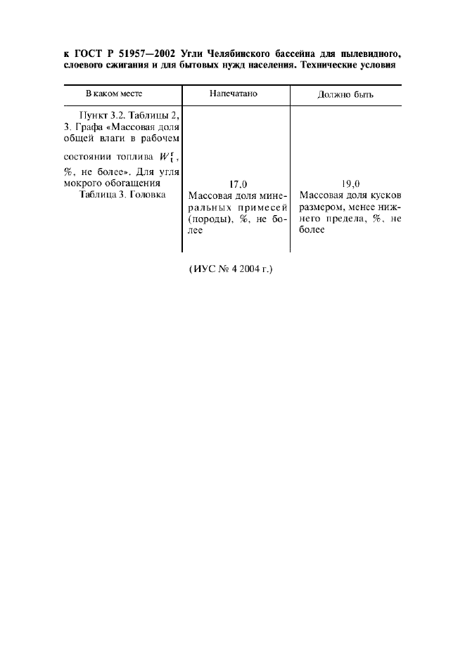 ГОСТ Р 51957-2002 Угли Челябинского бассейна для пылевидного, слоевого сжигания и бытовых нужд населения. Технические условия (фото 4 из 10)