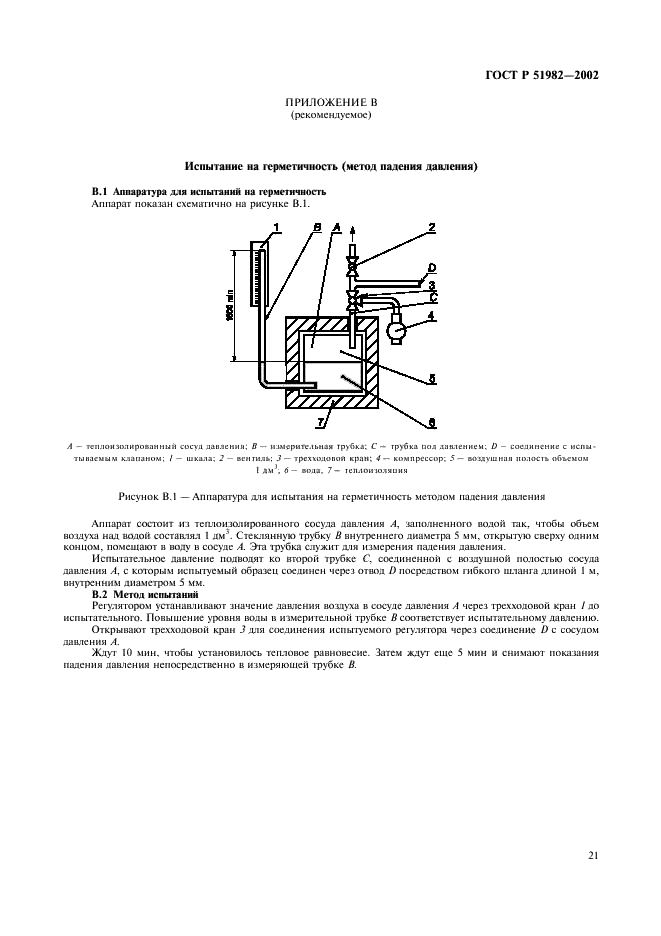 ГОСТ Р 51982-2002 Регуляторы давления для газовых аппаратов с давлением на входе до 20 кПа. Общие технические требования и методы испытаний (фото 24 из 27)