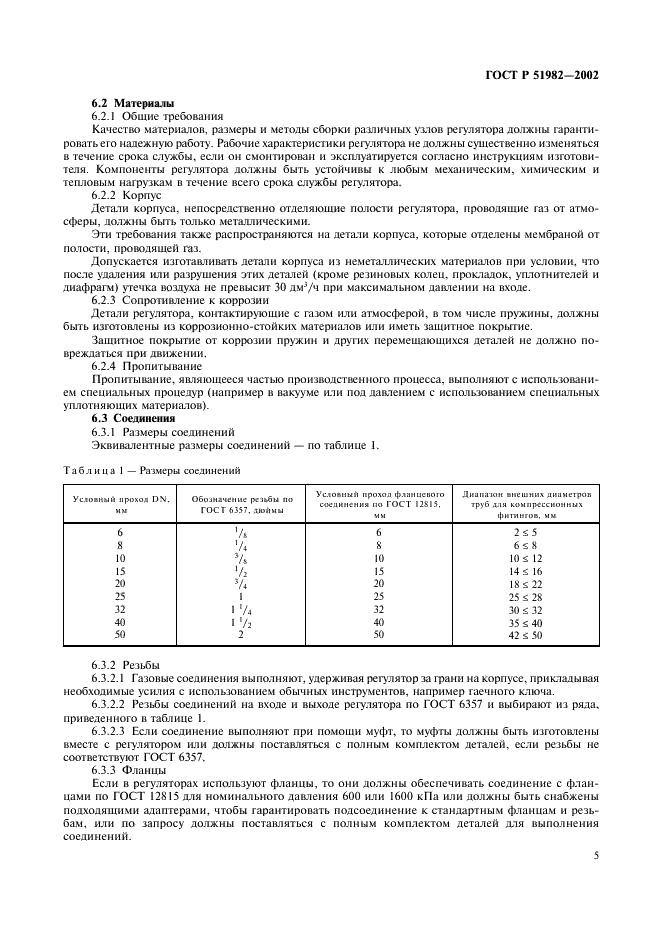 ГОСТ Р 51982-2002 Регуляторы давления для газовых аппаратов с давлением на входе до 20 кПа. Общие технические требования и методы испытаний (фото 8 из 27)