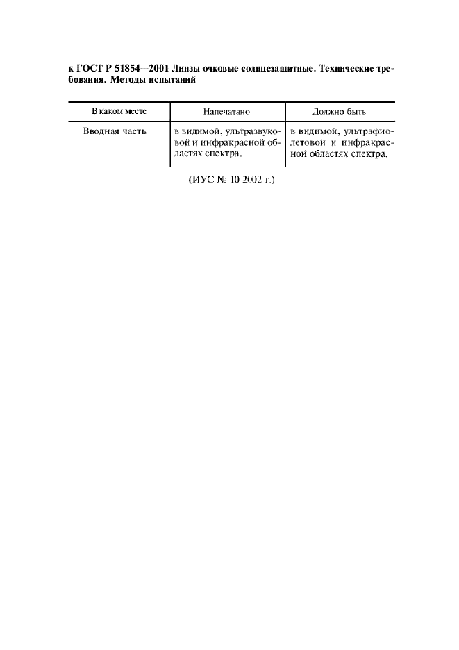 ГОСТ Р 51854-2001 Линзы очковые солнцезащитные. Технические требования. Методы испытаний (фото 4 из 12)