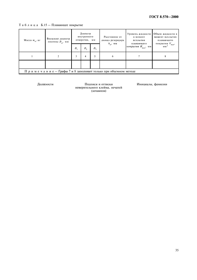 ГОСТ 8.570-2000 Государственная система обеспечения единства измерений. Резервуары стальные вертикальные цилиндрические. Методика поверки (фото 38 из 69)