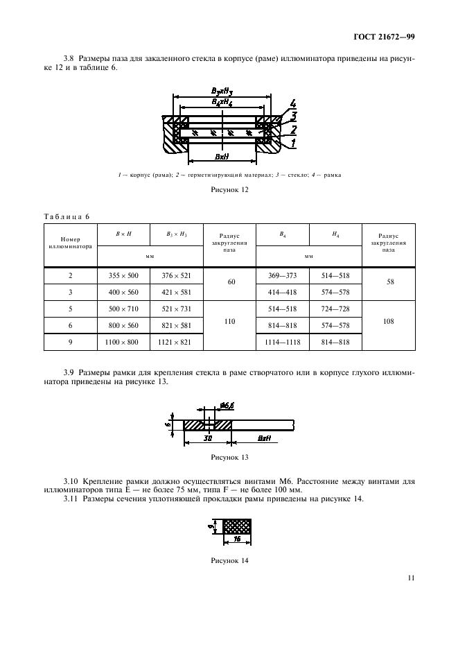 ГОСТ 21672-99 Иллюминаторы судовые прямоугольные. Технические условия (фото 13 из 24)
