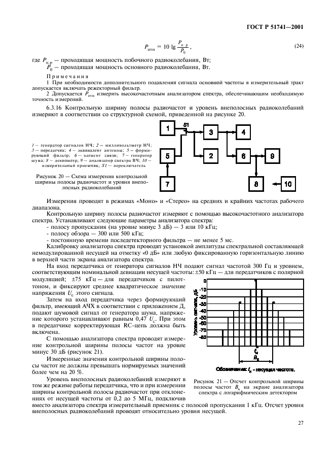 ГОСТ Р 51741-2001 Передатчики радиовещательные стационарные диапазона ОВЧ. Основные параметры, технические требования и методы измерений (фото 30 из 39)