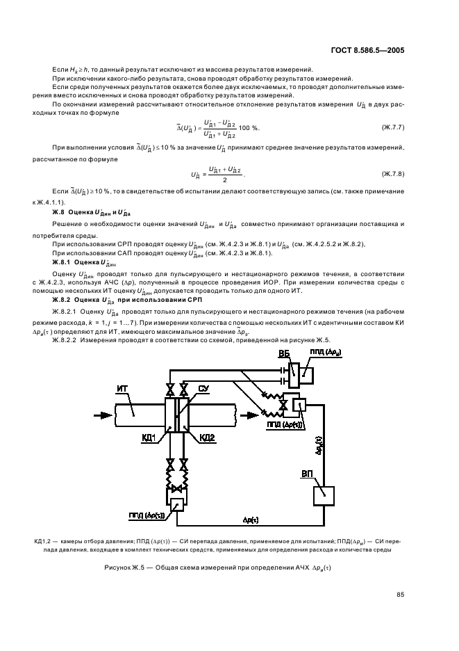 ГОСТ 8.586.5-2005 Государственная система обеспечения единства измерений. Измерение расхода и количества жидкостей и газов с помощью стандартных сужающих устройств. Часть 5. Методика выполнения измерений (фото 91 из 94)