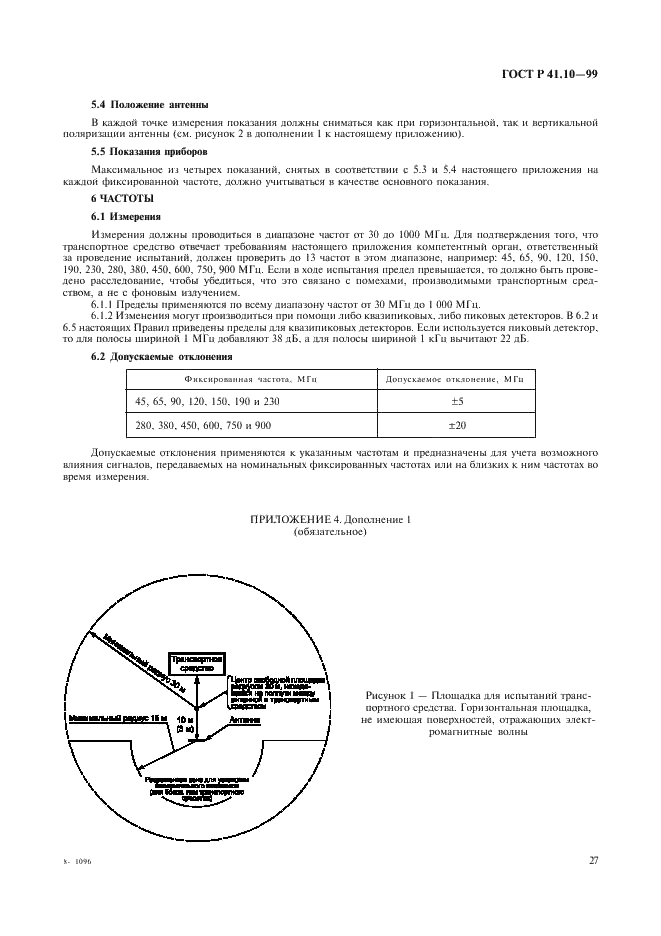 ГОСТ Р 41.10-99 Единообразные предписания, касающиеся официального утверждения транспортных средств в отношении электромагнитной совместимости (фото 30 из 71)