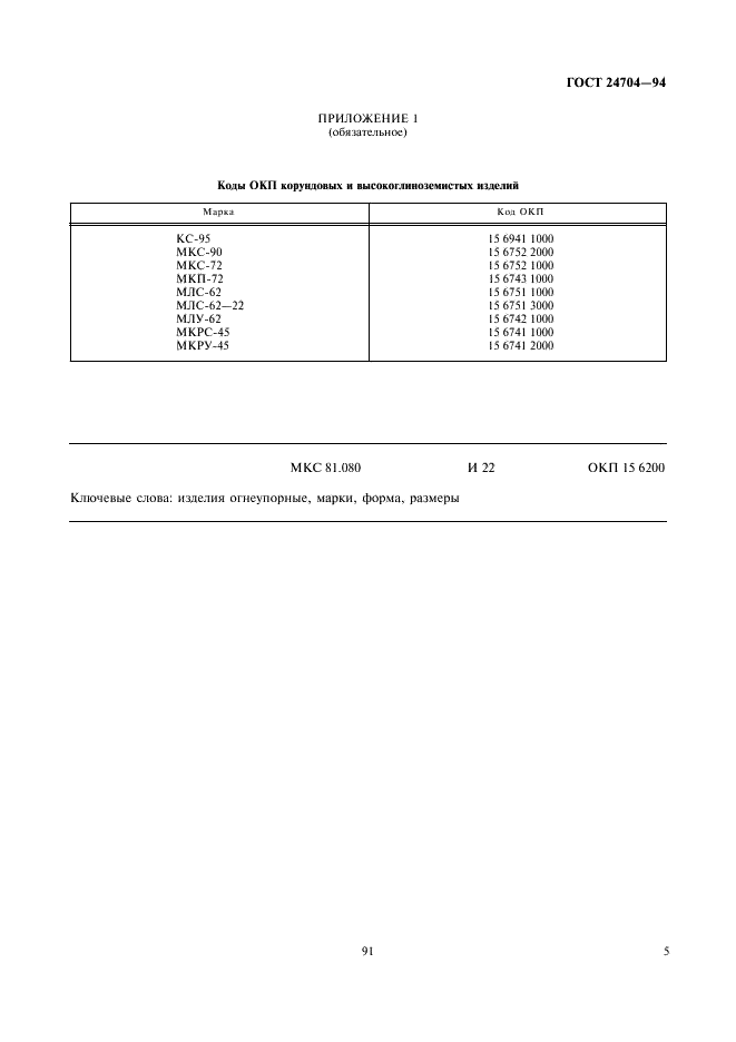 ГОСТ 24704-94 Изделия огнеупорные корундовые и высокоглиноземистые. Технические условия (фото 7 из 7)