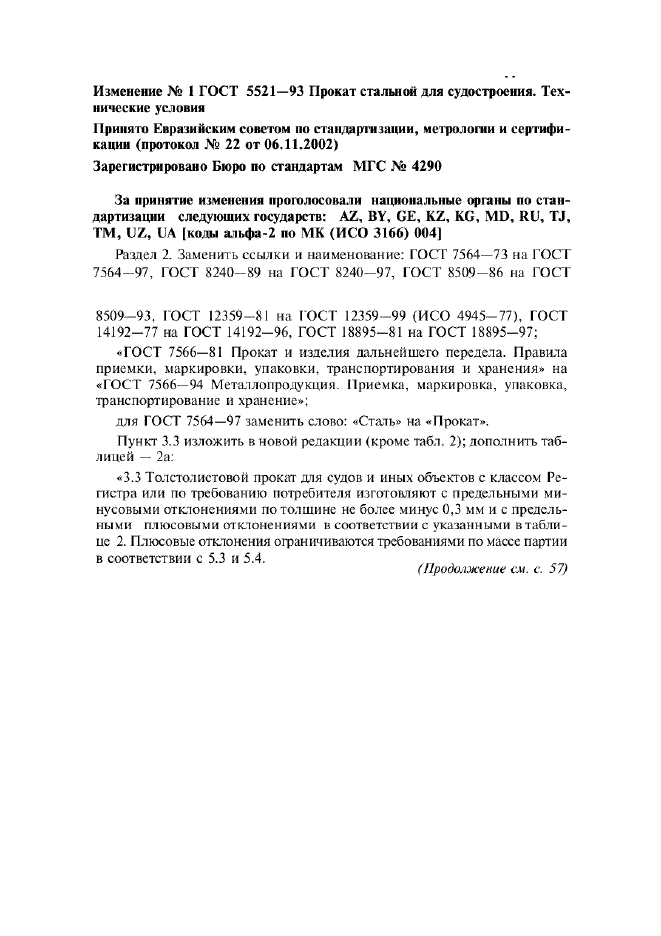 Изменение №1 к ГОСТ 5521-93  (фото 1 из 2)