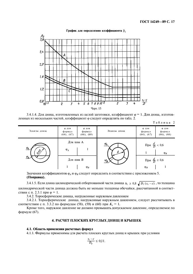 ГОСТ 14249-89 Сосуды и аппараты. Нормы и методы расчета на прочность (фото 19 из 55)