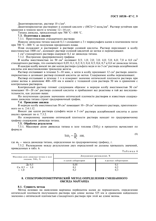 ГОСТ 10538-87 Топливо твердое. Методы определения химического состава золы (фото 10 из 15)