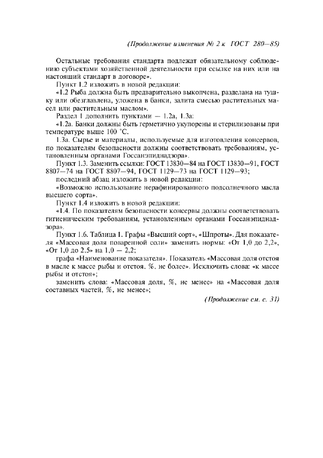 Изменение №2 к ГОСТ 280-85  (фото 2 из 6)