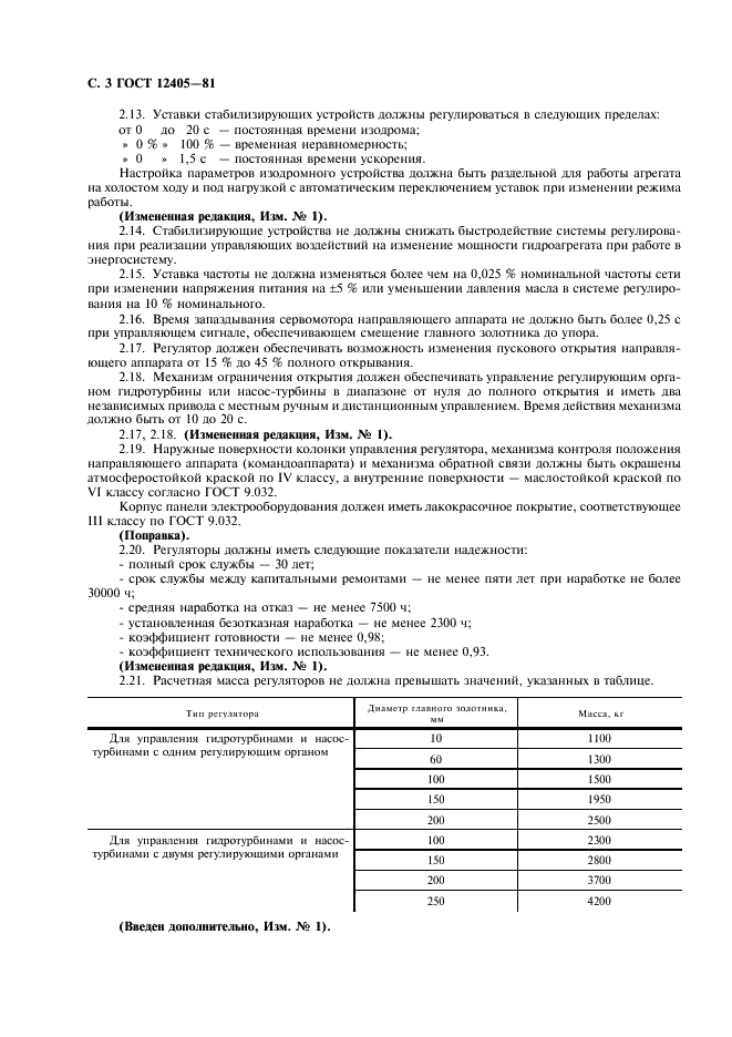 ГОСТ 12405-81 Регуляторы электрогидравлические для гидравлических турбин. Технические условия (фото 4 из 8)