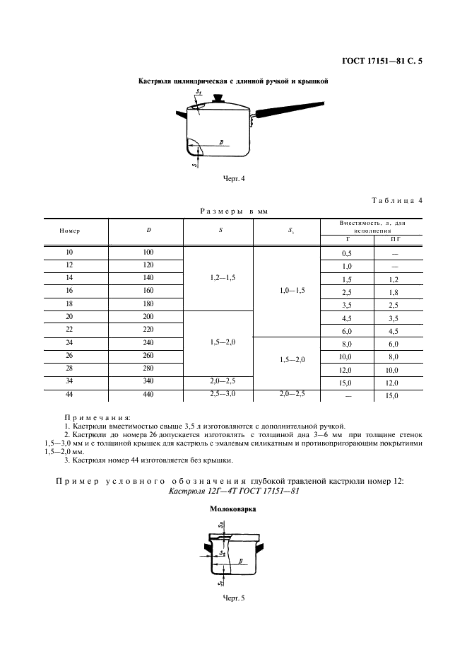 ГОСТ 17151-81 Посуда хозяйственная из листового алюминия. Общие технические условия (фото 6 из 45)