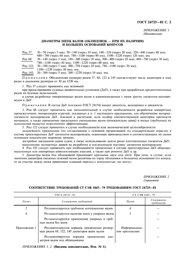 ГОСТ 24725-81 Валы судовых валопроводов. Общие технические требования (фото 3 из 4)