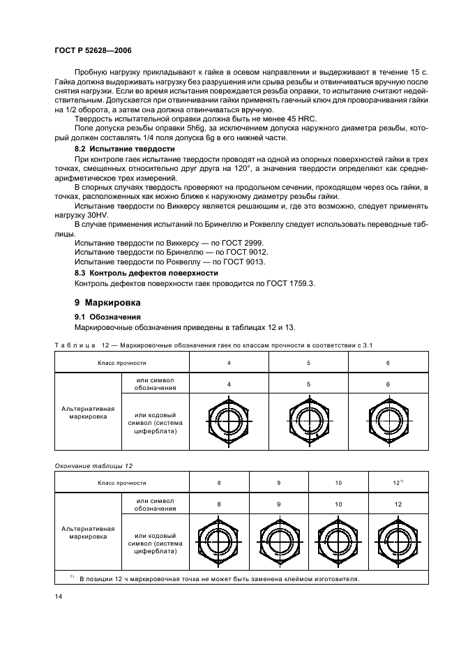 ГОСТ Р 52628-2006 Гайки. Механические свойства и методы испытаний (фото 18 из 28)