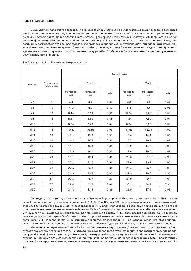 ГОСТ Р 52628-2006 Гайки. Механические свойства и методы испытаний (фото 22 из 28)