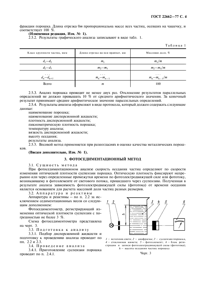 ГОСТ 22662-77 Порошки металлические. Методы седиментационного анализа (фото 5 из 8)