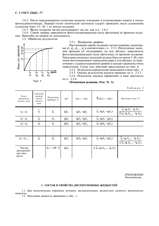 ГОСТ 22662-77 Порошки металлические. Методы седиментационного анализа (фото 6 из 8)