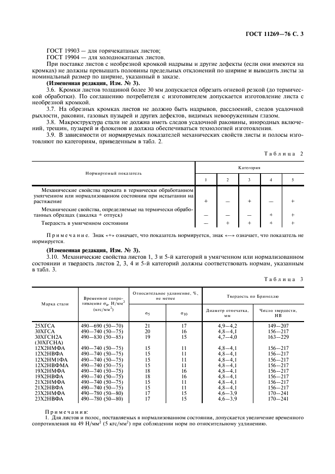 ГОСТ 11269-76 Прокат листовой и широкополосный универсальный специального назначения из конструкционной легированной высококачественной стали. Технические условия (фото 4 из 10)