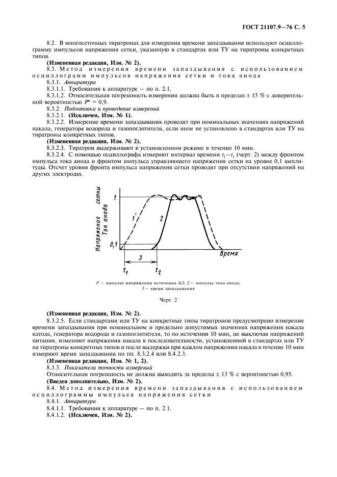 ГОСТ 21107.9-76 Приборы газоразрядные. Методы измерения электрических параметров импульсных тиратронов (фото 6 из 11)