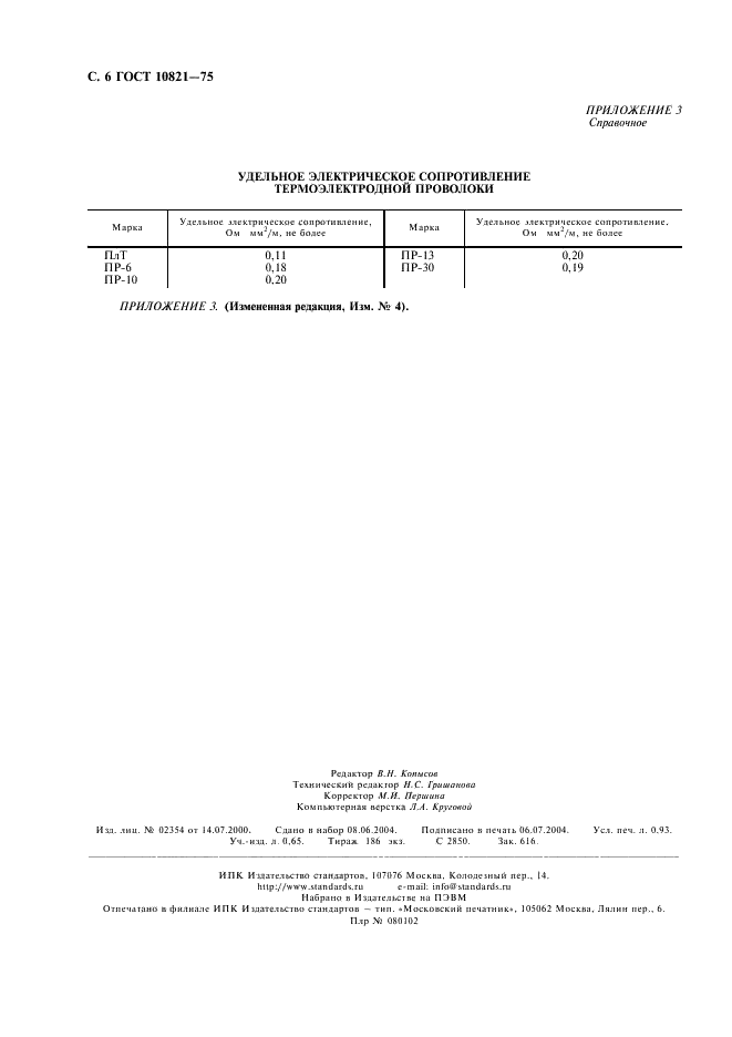 ГОСТ 10821-75 Проволока из платины и платинородиевых сплавов для термоэлектрических преобразователей. Технические условия (фото 8 из 8)