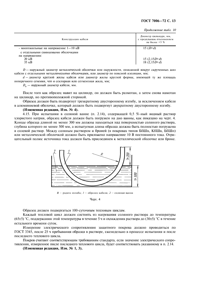 ГОСТ 7006-72 Покровы защитные кабелей. Конструкция и типы, технические требования и методы испытаний (фото 15 из 16)