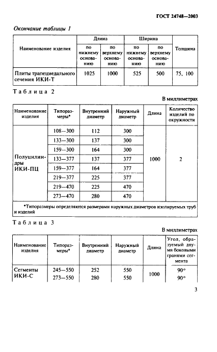 ГОСТ 24748-2003 Изделия известково-кремнеземистые теплоизоляционные. Технические условия (фото 6 из 14)