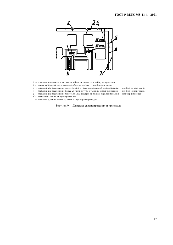 ГОСТ Р МЭК 748-11-1-2001 Приборы полупроводниковые. Интегральные схемы. Часть 11. Раздел 1. Внутренний визуальный контроль полупроводниковых интегральных схем, за исключением гибридных схем (фото 20 из 29)