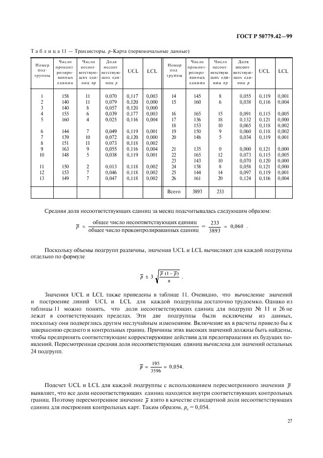 ГОСТ Р 50779.42-99 Статистические методы. Контрольные карты Шухарта (фото 31 из 36)