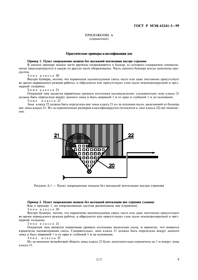 ГОСТ Р МЭК 61241-3-99 Электрооборудование, применяемое в зонах, опасных по воспламенению горючей пыли. Часть 3. Классификация зон (фото 13 из 18)