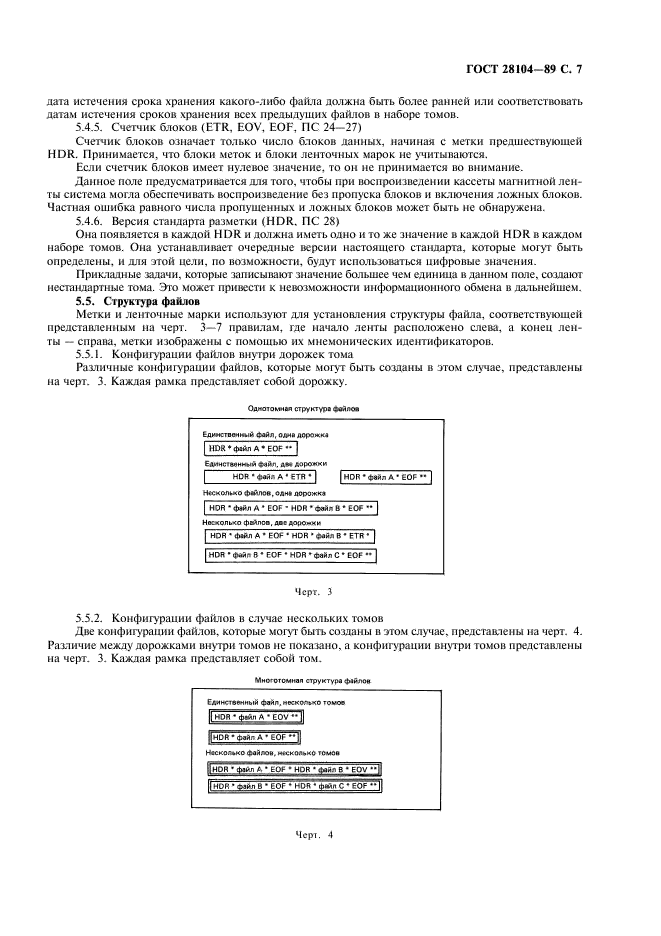 ГОСТ 28104-89 Системы обработки информации. Ленты магнитные шириной 3,81 мм с записью. Структура и разметка файлов (фото 8 из 15)