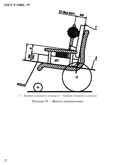 ГОСТ Р 51082-97 Кресла-коляски. Метод измерения параметров и размеров сиденья и колеса (фото 25 из 39)