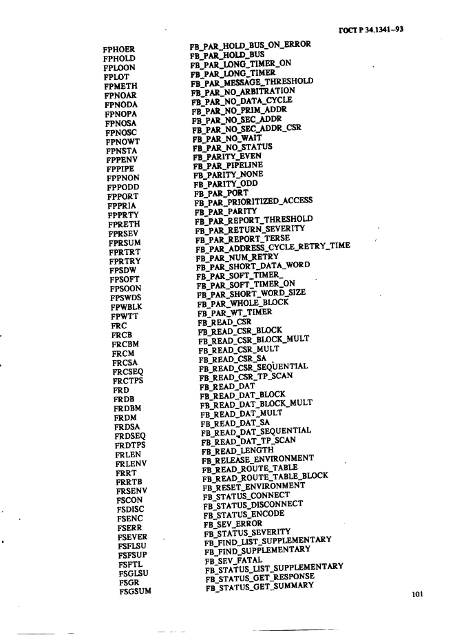 ГОСТ Р 34.1341-93 Информационная технология. Стандартные рутины для системы Фастбас (фото 110 из 121)